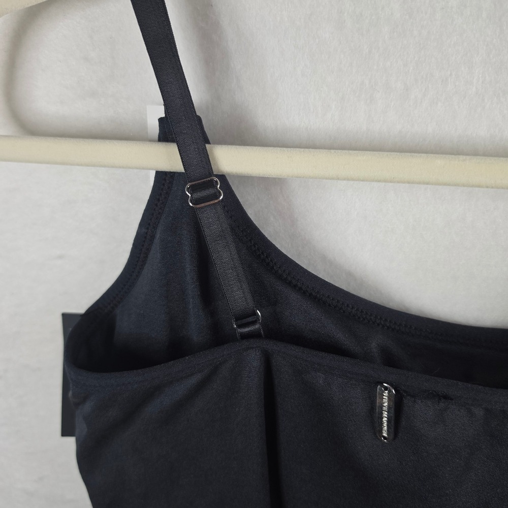 Steve Madden Double Layer Seamless Cami Black Adjustable Straps XL - Picture 8 of 9